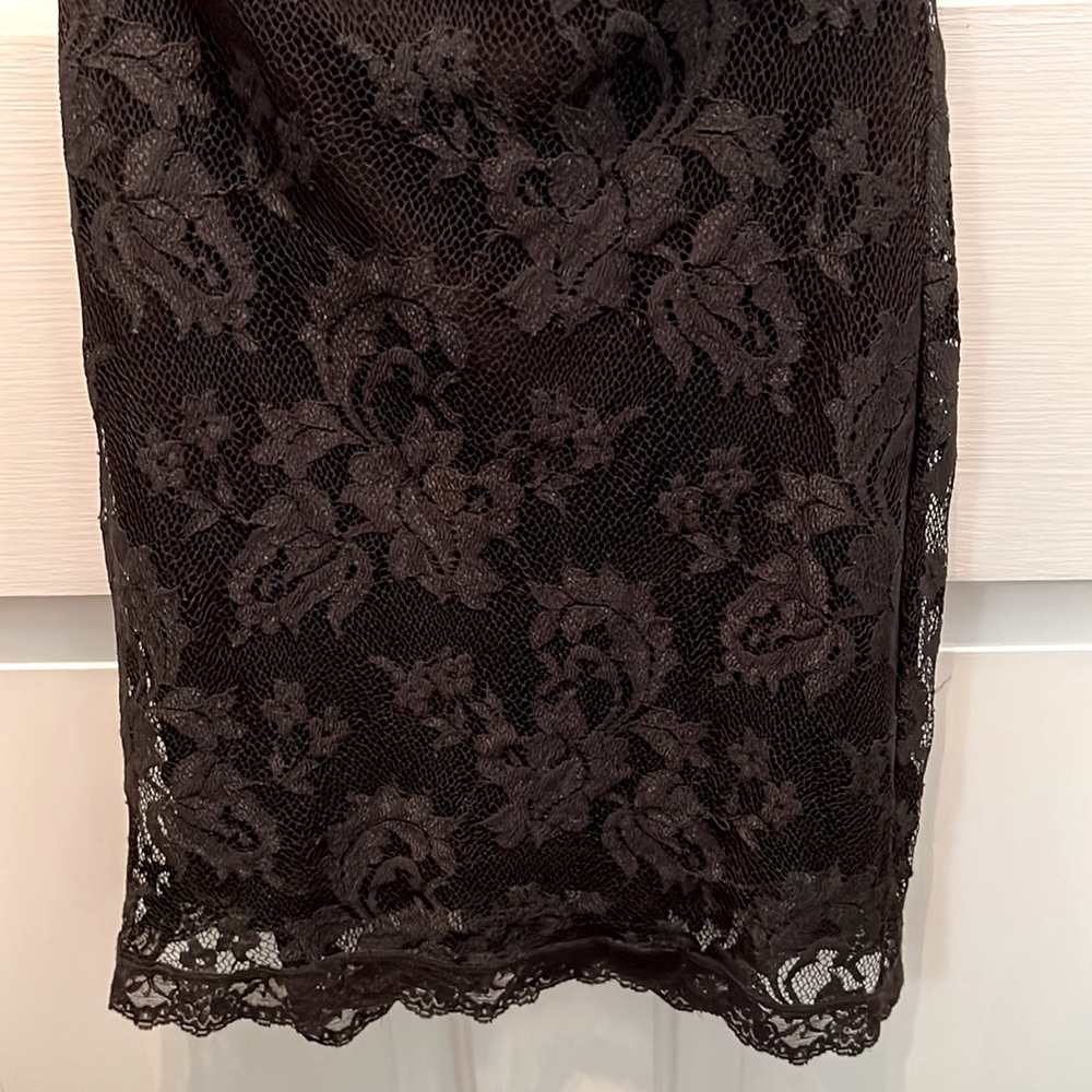 SALE! Bebe Black Lace Halter Dress - Picture 3 of 6